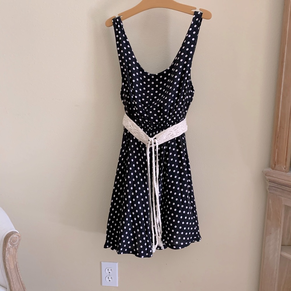 Black and cream polka dot Hazel dress
